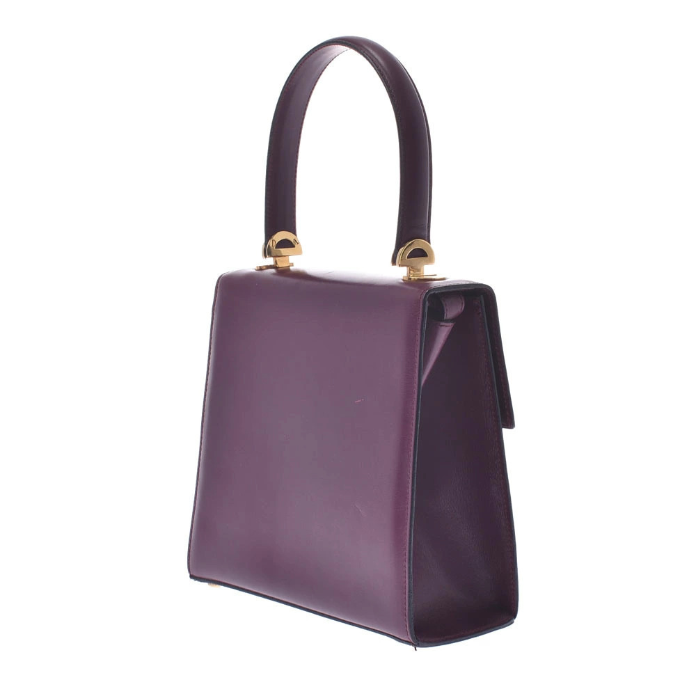 Celine purple handbag bag calfskin Purple